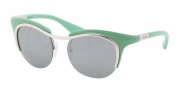 Prada PR 68OS Sunglasses Sunglasses - KAV1B0 Steel-Green Matt Green Gray Mirror Sil Gradient