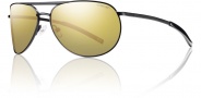 Smith Optics Serpico Slim Sunglasses Sunglasses - Matte Black / Polarized Gold Mirror