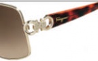 Salvatore Ferragamo SF100SR Sunglasses Sunglasses - 717 Shiny Gold 
