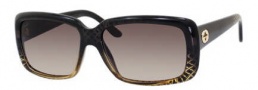 Gucci 3575/S Sunglasses Sunglasses - 0W8H Black Gold Diamond (ED brown gradient lens)
