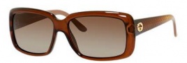 Gucci 3575/S Sunglasses Sunglasses - 0W7L Dark Brown Transparent (LA gray/green gradient pol lens)