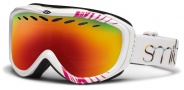 Smith Optics Transit Snow Goggles Goggles - White Mariposa / Red Sol X Mirror