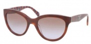 Prada PR 05PS Sunglasses Sunglasses - MAU6P1 Top Havana / Hexagon Brown Gradient