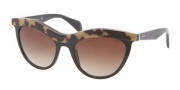 Prada PR 06PS Sunglasses Sunglasses - MA56S1 Top Medium Havana / Black Brown Gradient
