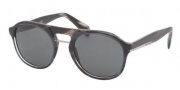Prada PR 09PS Sunglasses  Sunglasses - EAR1A1 Striped Blue Horn Gray 