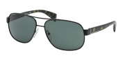 Prada PR 52PS Sunglasses Sunglasses - 1B0301 Matte Black / Gray Green