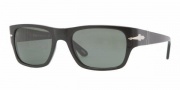 Persol PO 3021S Sunglasses Sunglasses - 95/31 Black / Crystal Green