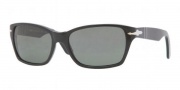 Persol PO 3040S Sunglasses Sunglasses - 95/58 Black Crystal / Green Polarized 