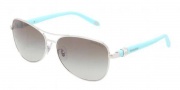 Tiffany & Co. TF3036B Sunglasses Sunglasses - 60713M Silver Green Gradient 
