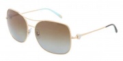 Tiffany & Co. TF3037 Sunglasses Sunglasses - 6074T3 Sand Gold Polar / Brown Gradient 