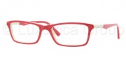 Ray Ban RX5284 Eyeglasses Eyeglasses - 5136 Top Red On Beige