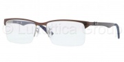 Ray Ban RX8411 Eyeglasses Eyeglasses - 2713 Matte Brown / Gunmetal 