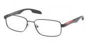 Prada Sport PS 52DV Eyeglasses Eyeglasses - 1B0101 Black Demi Shiny 