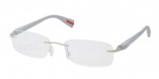 Prada Sport PS 53DV Eyeglasses Eyeglasses - 1AP101 Silver Demi Shiny