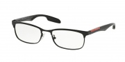 Prada Sport PS 54DV Eyeglasses Eyeglasses - 1B0101 Black Demi Shiny