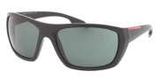 Prada Sport PS 01OS Sunglasses Sunglasses - 1B0301 Black Sand Green 