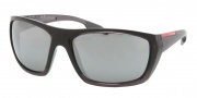 Prada Sport PS 01OS Sunglasses Sunglasses - jAN7W1 Smoke Sand Gradient / Gray Mirror Silver 