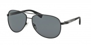 Prada Sport PS 51OS Sunglasses Sunglasses - 1B01A1 Black Demi / Shiny Gray 