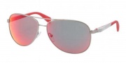 Prada Sport PS 51OS Sunglasses Sunglasses - 5AS6Y1 Pewter Demi Shiny / Red Multilayer 