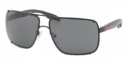 Prada Sport PS 53OS Sunglasses  Sunglasses - 1B01A1 Black Demi Shiny / Gray 