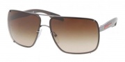 Prada Sport PS 53OS Sunglasses  Sunglasses - 5AV6S1 Gunmetal / Brown Gradient 