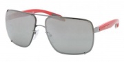 Prada Sport PS 53OS Sunglasses  Sunglasses - 5AV7W1 Gunmetal Gray / Silver Mirror