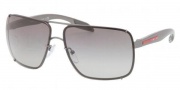 Prada Sport PS 53OS Sunglasses  Sunglasses - 7CQ3M1 Gunmetal Demi Shiny / Gray Gradient 