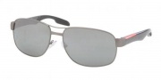 Prada Sport PS 58NS Sunglasses Sunglasses - 7CQ7W1 Gunmetal Demi / Shiny Gray Mirror Silver 