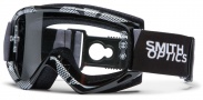 Smith Optics Fuel V.1 Max Quick Strap Moto Goggles - Black - Silver Static / Clear AFC