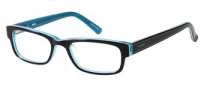 Bongo B Denim Eyeglasses Eyeglasses - BLK: Black Turquoise 