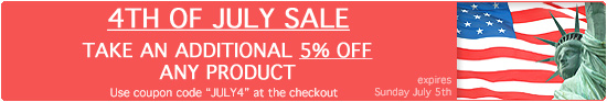 4th July 5% Sale