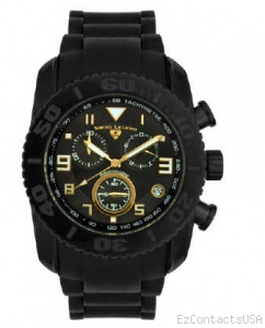 Swiss Legend Commander Rubber Black IP Watch 20065 - Swiss Legend