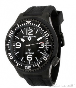 Swiss Legend Neptune Pilot Black IP Watch 21818 - Swiss Legend