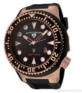 Swiss Legend Neptune Diver Rose IP Watch 21818 - Swiss Legend