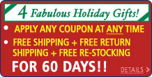 Free Shipping, Free Returen Shipping and No Re-Stocking Fee For 60 Days!! 