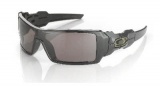 Oakley Oil Rig Sunglasses - (03-460) Polished Black/Warm Grey