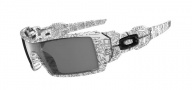 Oakley Oil Rig Sunglasses - (03-461) White Text/Grey