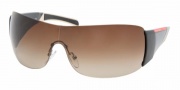 Prada PS 07HS Sunglasses Sunglasses - 7OW6S1 Black Beige/Brown Gradient