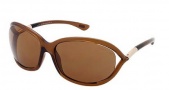 Tom Ford 0008 Jennifer Sunglasses Sunglasses - 48H Shiny Dark Brown / Brown Polarized