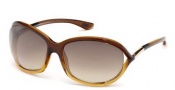 Tom Ford 0008 Jennifer Sunglasses Sunglasses - 50F Dark Brown / Gradient Brown