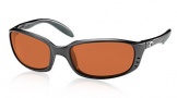 Costa Del Mar Brine Sunglasses Matte Black Frame Sunglasses - Copper Glass/COSTA 580