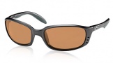 Costa Del Mar Brine Sunglasses Matte Black Frame Sunglasses - Amber / 580P