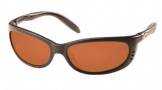 Costa Del Mar Fathom Sunglasses Matte Black Frame Sunglasses - Blue Mirror / 400G
