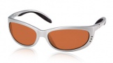 Costa Del Mar Fathom Sunglasses Silver Frame Sunglasses - Copper / 580P