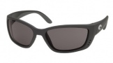 Costa Del Mar Fisch Sunglasses Shiny Black Frame Sunglasses - Green Mirror / 400G