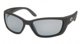 Costa Del Mar Fisch Sunglasses Shiny Black Frame Sunglasses - Blue Mirror / 580G