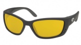 Costa Del Mar Fisch Sunglasses Shiny Black Frame Sunglasses - Sunrise / 580P