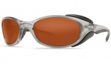 Costa Del Mar Frigate Sunglasses Silver Frame Sunglasses - Copper / 580P