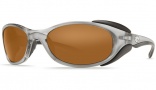Costa Del Mar Frigate Sunglasses Silver Frame Sunglasses - Gray / 400G