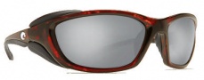 Costa Del Mar Mano War Sunglasses -  Tortoise Frame Sunglasses - Silver Mirror / 580G